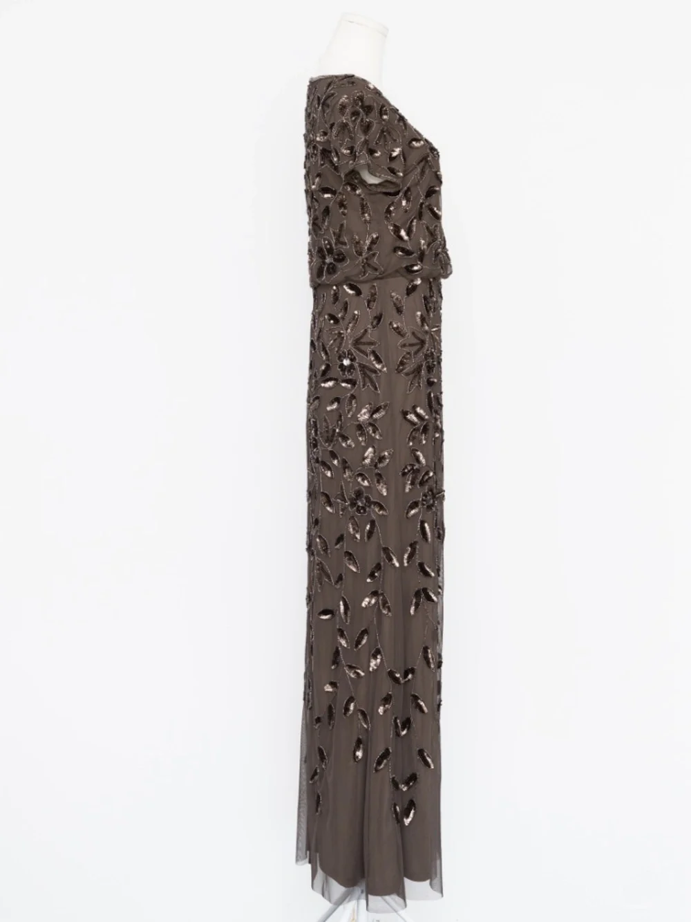Adrianna Papell - Blouson Beaded Long Dress